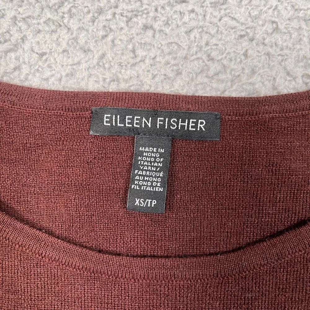 Eileen Fisher Tank Top Womens XS Brown Italian Superfine Merino Wool Cozy Soft - Picture 3 of 10